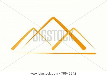 Pyramid, mountain, minimalism, creative