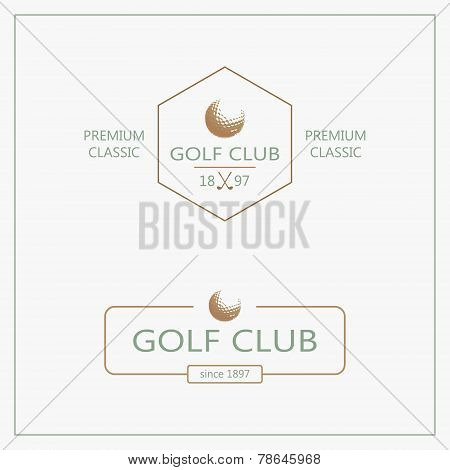 Golf logotypes. Set 4