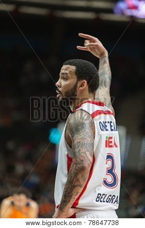 VALENCIA, SPAIN - DECEMBER 5: Williams during Euroleague match between Valencia Basket Club and Crvena Zvezda Telekom Belgrade at Fonteta Stadium on Dicember 5, 2014 in Valencia, Spain