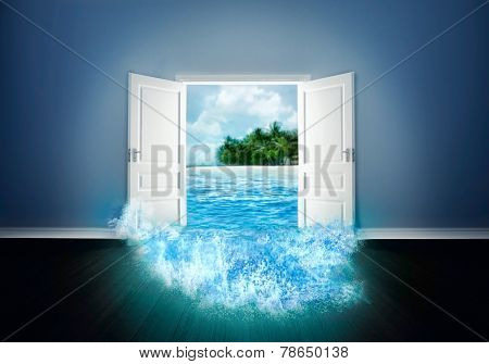 Door open to the beach