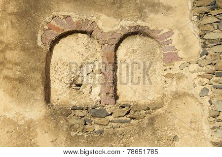 Old wall of the medieval fortress in Gondar, Ethiopia,