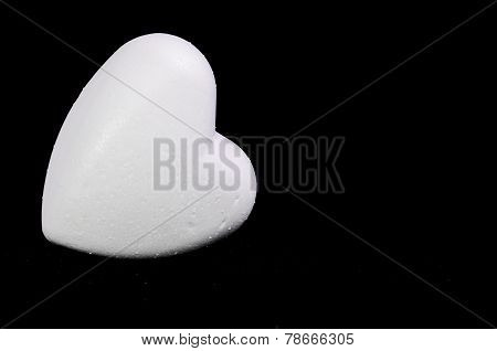 White Polystyrene Heart