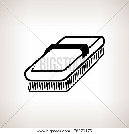 Silhouette Fetlock On A Light Background, Vector Illustration
