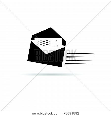 Letter Black And White Vector