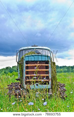 old tractor Soviet times