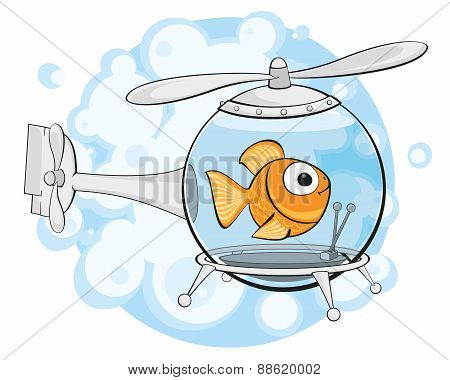 Gold Fish In Helicopter