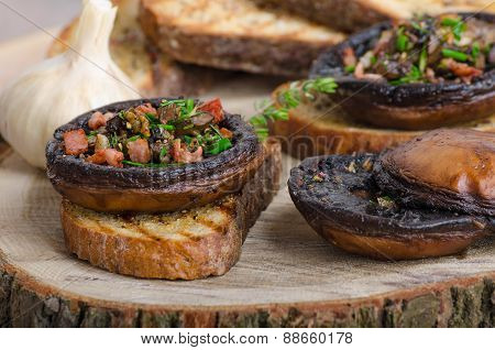Portobello Stuffed With Herbs