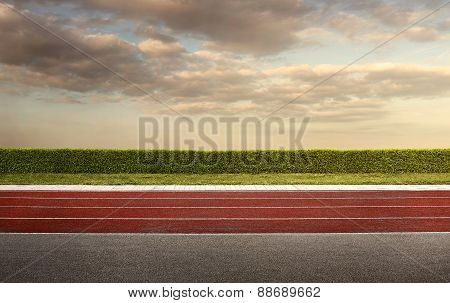 Empty Running Track