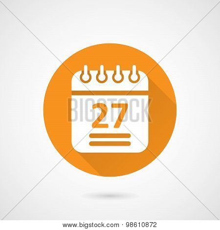 Simple calendar icon in flat style