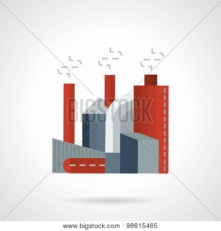 Environment pollution flat vector icon