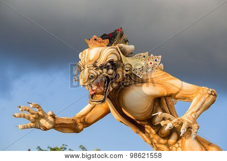 Balinese Ogoh-ogoh Monster At Balinese New Year , Indonesia.