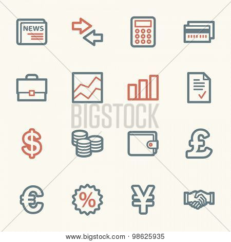 Finance web icons set