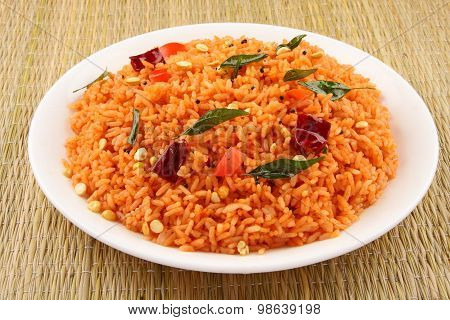Spicy tomato rice.