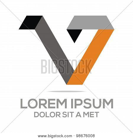 Logo abstract triangle vector