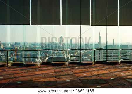 ANTWERP, BELGIUM - MARCH 10: View over Antwerp from Museum aan der Stroom, Belgium. March 2015