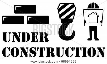 black under construction symbol