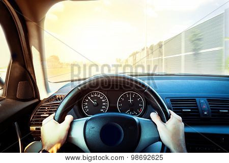 Driving a car