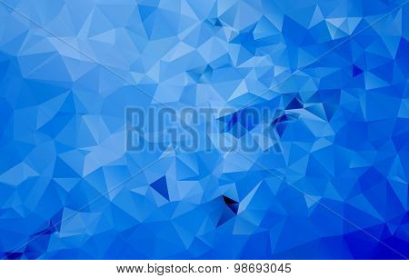 Polygonal deep blue mosaic abstract pattern