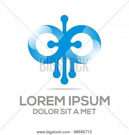 Logo abstract infinity element vector