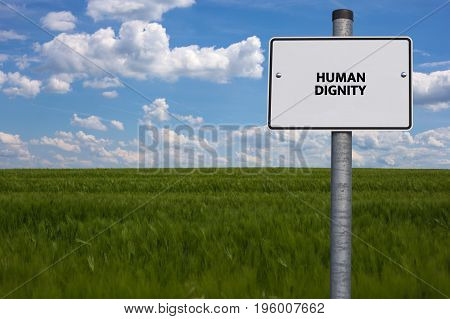 Human Dignity - Image With Words Associated With The Topic Community Of Values, Word, Image, Illustr