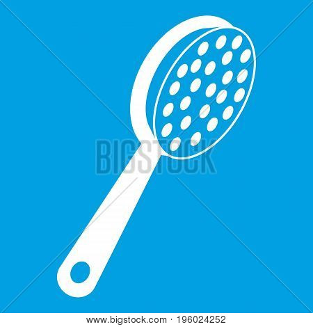 Pumice icon white isolated on blue background vector illustration
