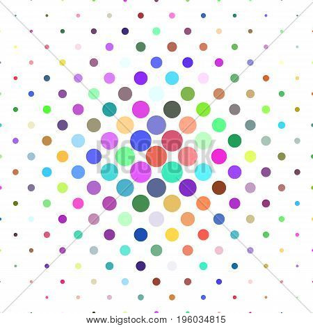 Abstract circle pattern background - geometric vector graphic design from dots in colorful tones