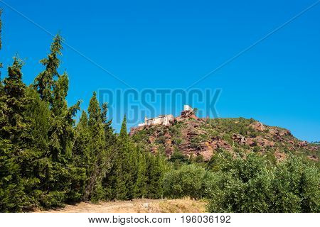 Ancient Church Of Mare De Deu De La Roca, Near The Town Of Montbrio Del Camp, Tarragona, Catalunya,