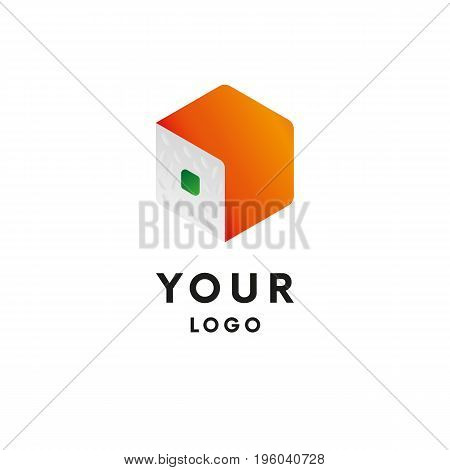 Logo. Sushi logotype. Asian style. Vector illustration.
