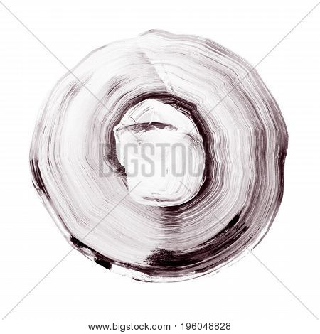 Abstract Circle Acrylic And Watercolor Painted Background.