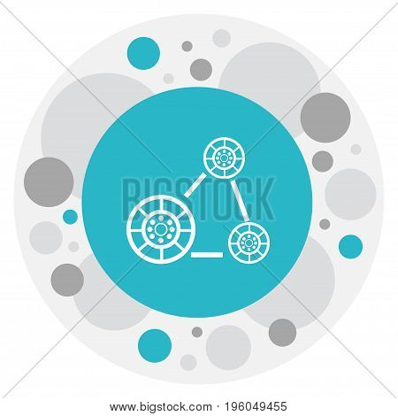 Vector Illustration Of Repair Symbol On Engine Belt Icon