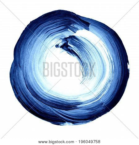 Abstract Circle Acrylic And Watercolor Painted Background.