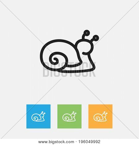 Vector Illustration Of Zoo Symbol On Snail Outline