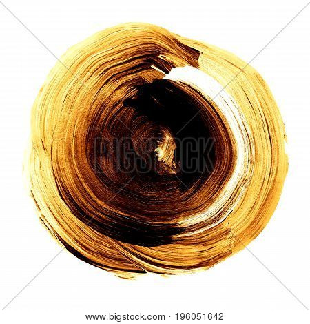 Abstract Circle Acrylic And Watercolor Painted Background.