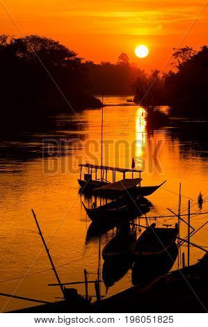 Golden Sunrise On Don Det