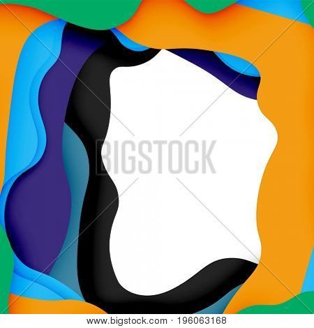3d abstract background with cut shapes, business presentation, flyer template
