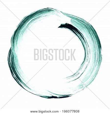 Abstract Circle Acrylic And Watercolor Painted Background.
