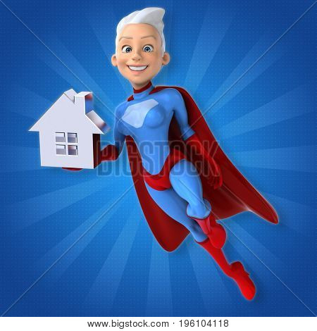 Super woman - 3D Illustration