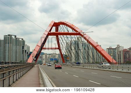 Hangang River In Seoul In Summer In Korea