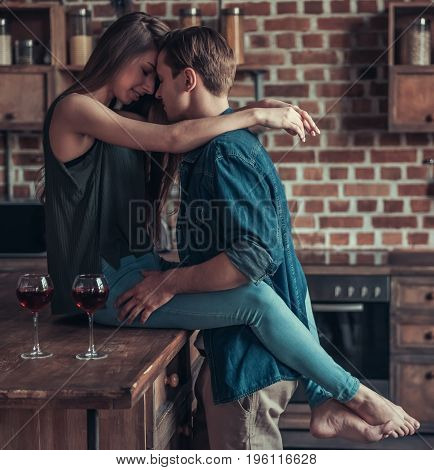 Loving Couple At Home
