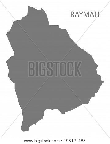 Raymah Yemen Governorate Map Grey Illustration Silhouette Shape