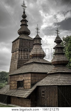 The Greek Catholic wooden church of Saint Paraskievy in Potoky Slovakia