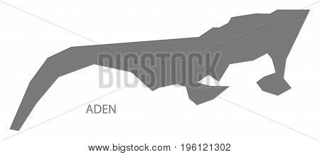 Aden Yemen Governorate Map Grey Illustration Silhouette Shape