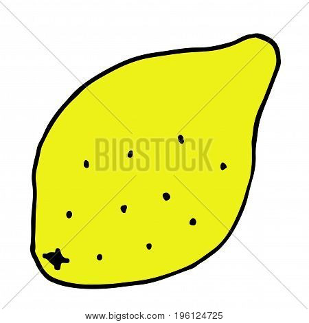Fresh Lemon Vector Icon Illustration Isolated On White Background
