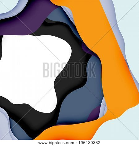 3d abstract background with cut shapes, business presentation, flyer template