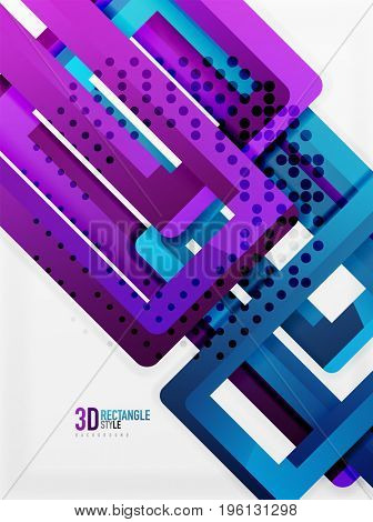Rectangle tube elements, 3d background