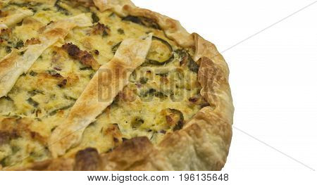 salad cake with italian zucchini and pasta bris