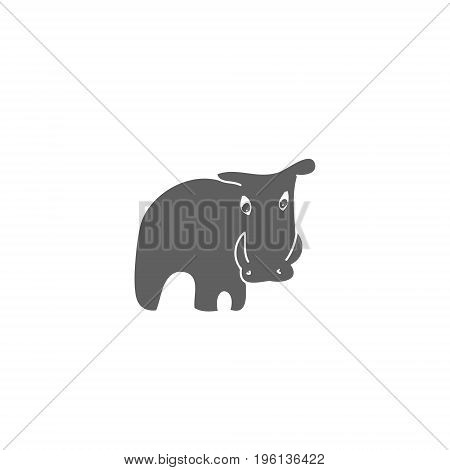 Silhouette wild boar on white background vector illustration