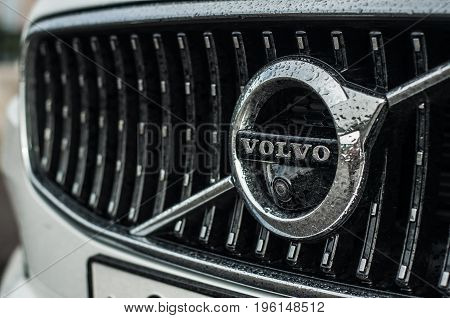 Moscow, Russia - May 3, 2017 Volvo V90 Cross Country, Front-side View. Test Of New Volvo V90 Cross C