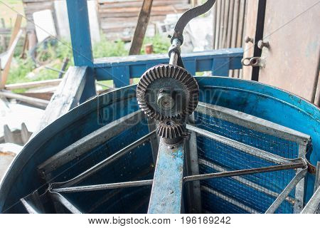 Old Blue Honey Extractor. Honey Extractor Manual Beekeeping Equipment