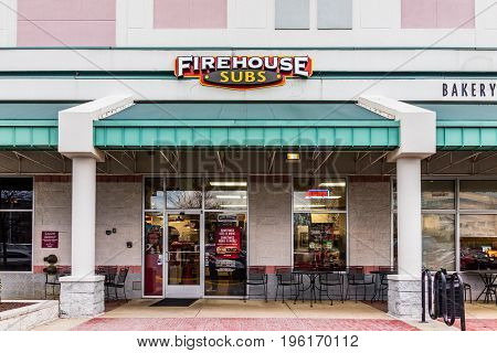 Fairfax, Usa - January 27, 2017: Firehouse Subs Restaurant Facade